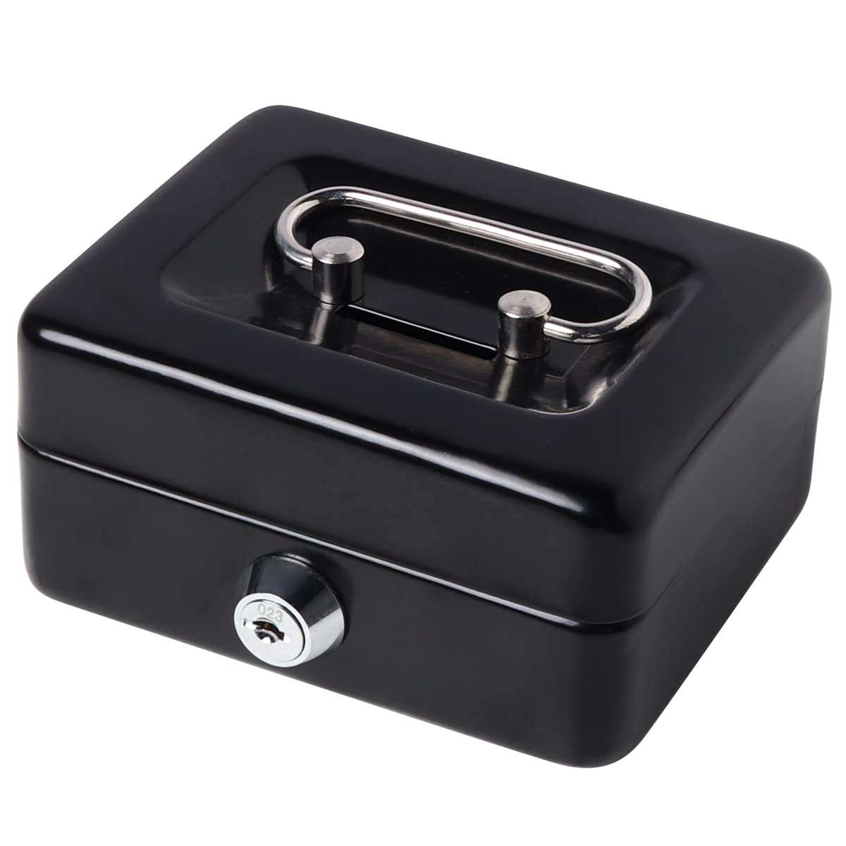 Photo 1 of Small Cash Box with Lock and Slot, Decaller Locking Money Box, Metal Coin Piggy Bank for Adults and Kids