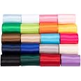 UnionJoy 1 Inch Satin Ribbon Assortment - 20 Colors, 2 Yards Each, Double Face For Crafts & Gifts