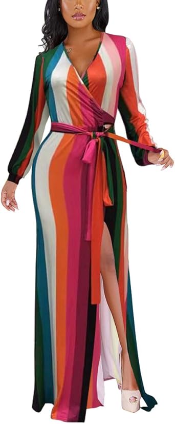 long sleeve wrap gown