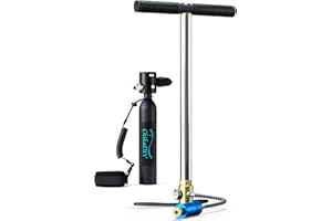 CHIKADIV Mini Scuba Tank, 0.5L Portable Diving Tank up to 10 Minutes, Pony Bottle Reusable Lung Tank 3000 PSI Max Pressure for Emergency Rescue Exploration