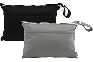 Babygoal Wet Dry Bags for Baby Cloth Diapers, Washable Travel Bag Organizer Pouches, Beach, Pool, Gym Wet Bag for Swimsuits &