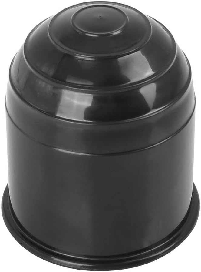 X AUTOHAUX 1.97 Inch Tow Bar Ball Cover Plastic Towing Hitch Protect Cap Black, 17 x 12 x 6 cm