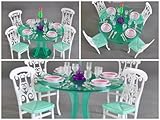 gloria Barbie Size Dollhouse Furniture Dining Room, Green