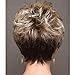 MEILEDA Short Brown Wigs for White Women Pixie Wigs Black Rooted Ombre Brown Natural Wigs Straight Bob Hair Wigs Heat Resistant Synthetic Full Wigs with Wig Cap MLD025