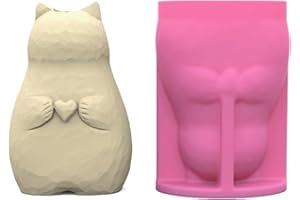 Cats Succulents Vase Castings Molds Animal Flower Vase Resins Bear Flower Pots Silicones Clay Flower Pots Silicones Molds Ani