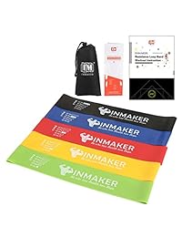 INMAKER Resistance Workout Bands with Instruction eBook, Videos, Manual and Carry Bags, Exercise Bands for Legs and Butt, Set of 5