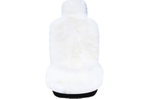 Sisha Winter Warm Authentic Australia Sheepskin Car Seat Cover Luxury Long Wool Front Seat Cover Fits Most Car, Truck, SUV, o