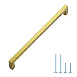 Ravinte 1 Pack Gold Cabinet Pulls 10 Inch Brushed