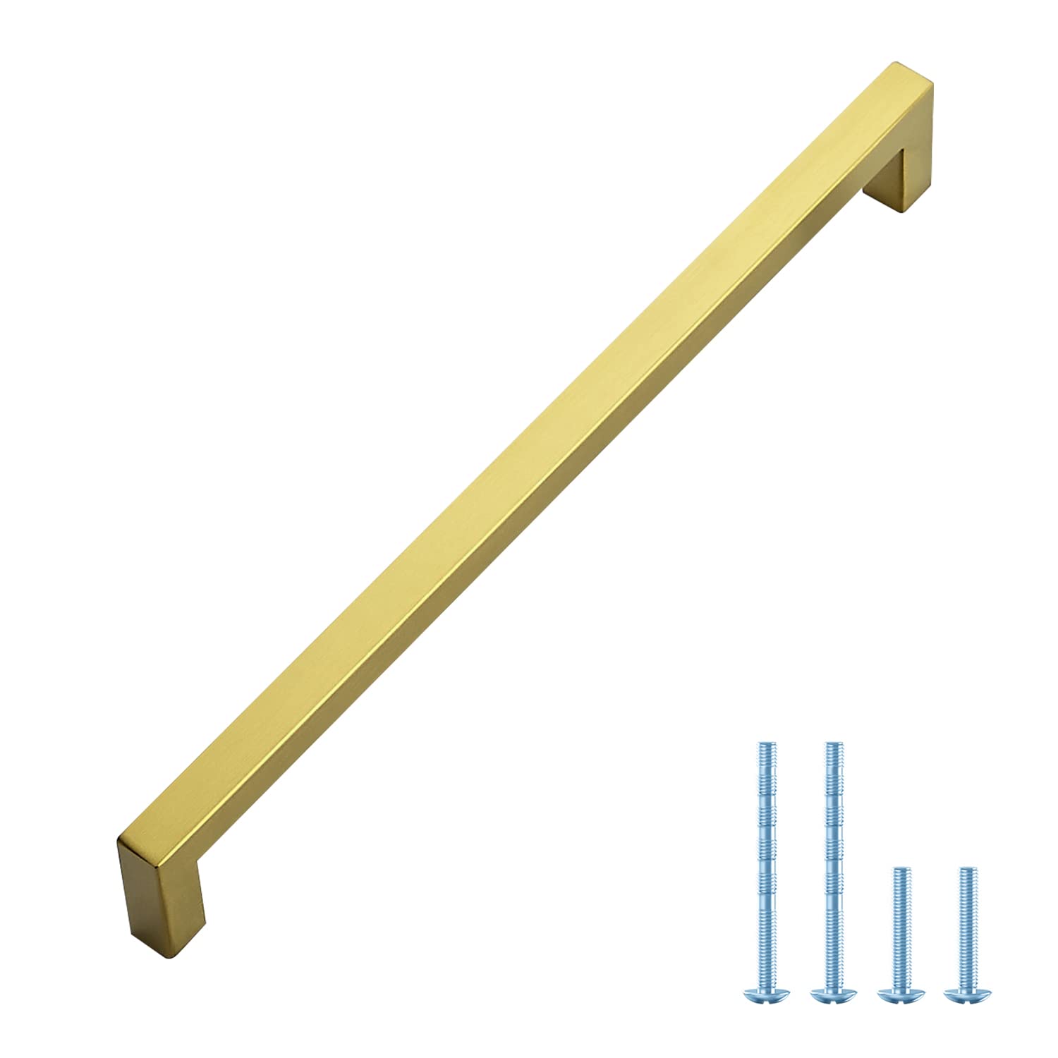 Ravinte 1 Pack Gold Cabinet Pulls 10 Inch Brushed