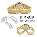 Gold Watch,Mens Gold Watch,Elegant Waterproof Analog Quartz Watch