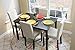 LIFE Home 5 PC Ivory Leather 4 Person Table and Chairs Ivory Dining Dinette - Ivory Parson Chair