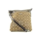 COACH Women's Signature North/South Swingpack Light/Khaki/Brown Cross Body