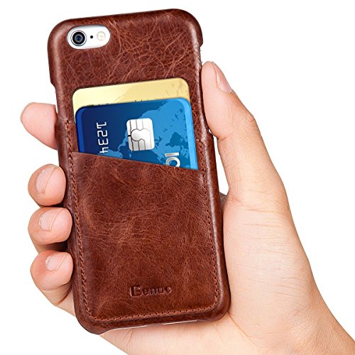 Iphone 6s / 6 case, benuo [card slot vintage series] [g…