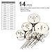 14Pcs 3-70mm Diamond Coated Hole Saw Drill Bit Set for Glass Ceramic Marble