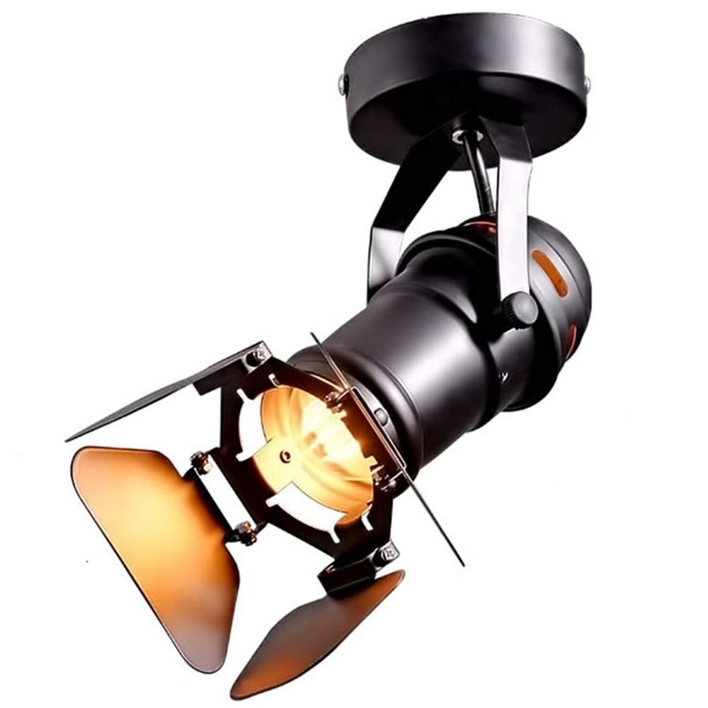 Lywins Gu10 L19 * W17cm Mini Industrial Loft Led Ceiling Spots Track Light Ceiling Downlights Spotlight Showcase Led Lighting Display for Hotel Bar Office Decor