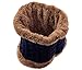 KOODER Winter hats; Knitted Beanie Caps, with scarves included! Extra thick, lamb wool added for extra warmth and comfort (Navy)