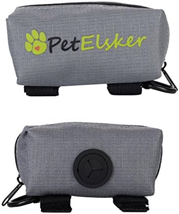 PetElsker Dog Poop Bag Holder Leash Attachment Includes 20 Free Poop Bags