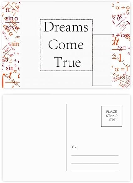 Dreams Come True Lot De Cartes Postales Avec Citation Inspirante En Anglais Amazon Fr Fournitures De Bureau