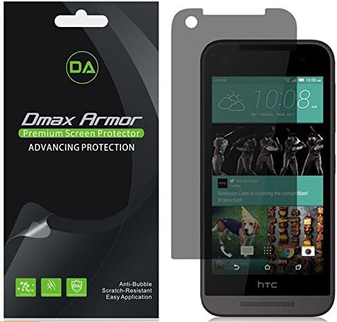 [2-Pack] Dmax Armor- HTC Desire 526 Privacy (Anti-Spy) Screen Protector Shield - Lifetime Replacements Warranty- Retail Packaging