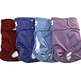 JoyDaog Female Dog Diapers for Small Dogs,4 Pack Reusable Washable Premium Puppy Diapers for Heat,Incontinence,Period Doggy Nappies,XS