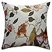 Flower Pillow Case Cushion Cover - Anady Pack of 2 Soft Colorful Flora Birds Decorative Pillow Cover Throw Cushion Case 18 X 18 Inch