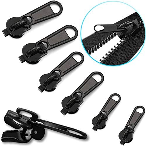 Zipper Repair Kit, Universal Zipper Replacement Slider with Metal Slide