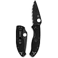 Spyderco Tenacious Lightweight Folding Utility Pocket Knife with 3.39" Black Stainless Steel Blade and Black FRN Handle - Everyday Carry - SpyderEdge - C122SBBK