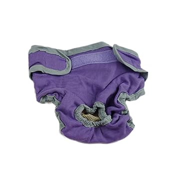Pet Dog Puppy Sanitary Pant Diaper Underwear (Purple, XL)