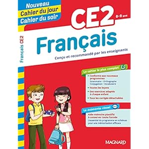 Cahier du jour/Cahier du soir Français CE2 + mémento: Francais CE2 (8-9 ans) Edition 2019