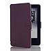 HAOCOO Ultra Slim Leather Smart Case Cover Build in Magnetic [Auto Sleep/Wake] Function for All-New Kindle Paperwhite 2012, 2013, 2015 Versions (Not fit All-New Paperwhite 10th Generation)(Purple)