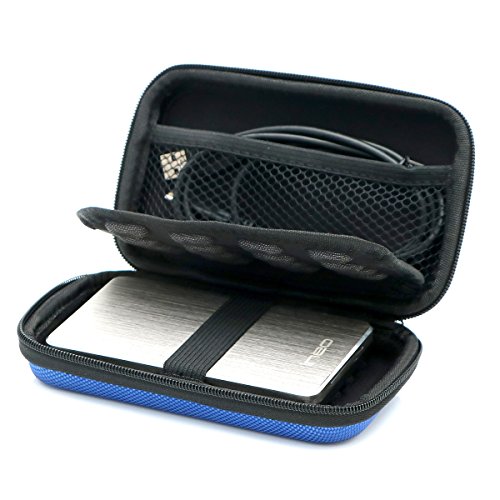 ineo Shockproof 2.5" External Hard Drive Portable EVA Case For Carrying 2.5 inch HDD SSD, USB Cable, SD Card, Flash Drives, and more