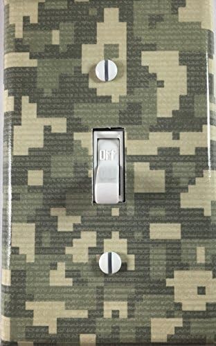 Digital Camouflage Decorative Single Toggle Light Switch Cover Wall Plate