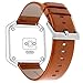 Henoda 23mm Genuine Leather Bands Bracelet Strap for Fitbit Blaze Smart Fitness Watch (Caramel (Genuine Leather), S/P Size)