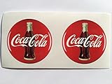 2 Coca-Cola Button Di Cut Decals