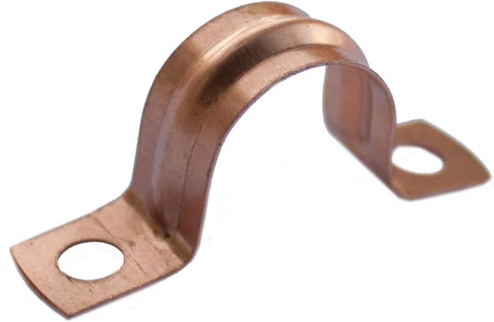 Oracstar Saddle Pipe Clips - Copper 22mm (Pack 6)