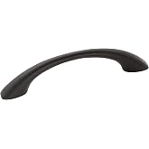 Amerock 3-3/4" Vaile Matte Black Drawer Pull | 3-3/4 inch (96mm) Center-to-Center Mounting Distance and 4-13/16 inches Overall Length, Durable Zinc Cabinet Hardware