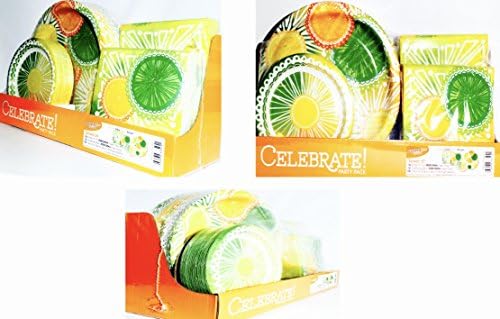 IHG BUNDLE, CELEBRATE PARTY PACK, Two ITEMS OF Double-Sided Napkin Design Paper &amp; Paper Plates, BUNDLE Extra-Strength Performance Plates and High-Quality Tissue Napkins.