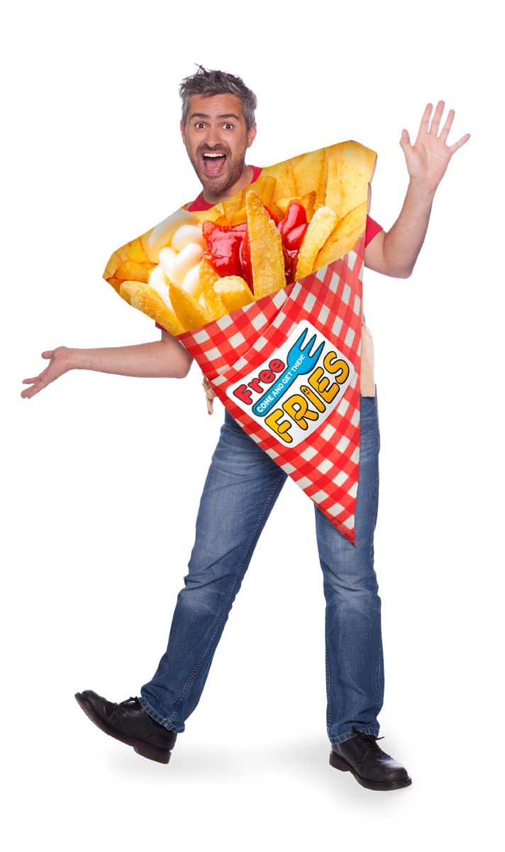 Folat - Bag Of Fries Costume For Adults - Perfect for Carnival or a Theme Party
