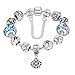 Presentski Fashion Charm Bracelet for Teen Girls and Women with Flower Themed Star Charms