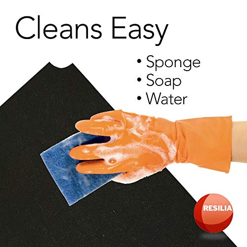 Resilia Shelf Liner Set for Wire Shelving Units 4 Pack, 18 Inches x 48 Inches, Black Vinyl