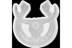 VONZK Car Freshie Mold Freshie Silicone Mold 4 1/4" L X 4" W X 1 1/4" H for Aroma Beads DIY Handmade Freshies Mould (Longhorn)