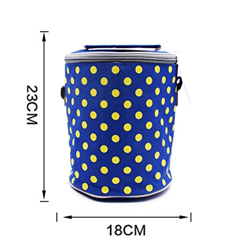 WITERY Thermal Cooler Insulated Lunch Bag, Zipper New Waterproof Nylon Lunch Bag Tote Insulated Thermal / Insulated Cooler Lunch Box Sack Picnic Storage Carry Case Pouch Tote Bag Lunch Kit - Thumbnail 5