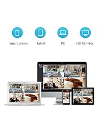 CANAVIS AHD DVR de vigilancia con 4 720P HD 1.0 megapíxeles para interiores y exteriores IP66 cámaras de bala, kit de vigilancia de cámara CCTV para el hogar, sin disco duro