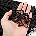 Gx Beauty 3Pcs/Lot Straight and Curly Faux Locs Goddess Locs Crochet Hair 16Inch Synthetic Crochet Braiding Hair Extensions 24Roots/Pcs(#1B)