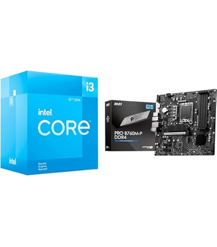 Amazon.com: Intel Core i3-12100F Desktop Processor + MSI PRO B760