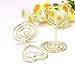 JANOU Mini Heart Shape Place Card Memo Holder Picture Stand Note Clip for Wedding Party Decoration Pack 10pcs (Gold)
