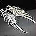 KitMax (TM) Pack of 2 Pairs 3D Angel Wings Metal Auto Car Truck Laptop iPad Window Wall Motorcycle Decor Decal Sticker (Silver)