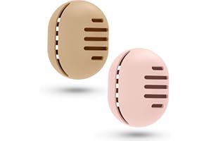Fauxomor Makeup Sponge Holder,2PCS Double-sided Breathable Silicone Beauty Blender Holder for Travel,Shatterproof Makeup Sponge Travel Case for All Sponges Sanitary Reuse Easy to Carry,Khaki+Pink