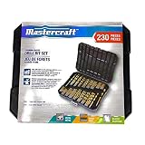 Titanium Drill Bit Set for Metal - 230pc Kit - Coated HSS - From 1/16" up to 1/2 Inch