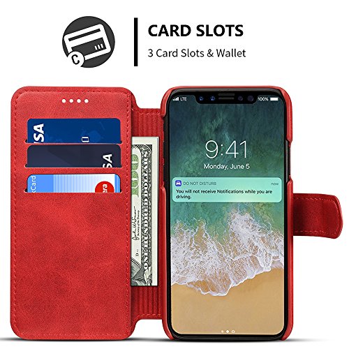 Wallet Case Compatible 2018 iPhone Xs/ 2017 iPhone X, Flip Premium